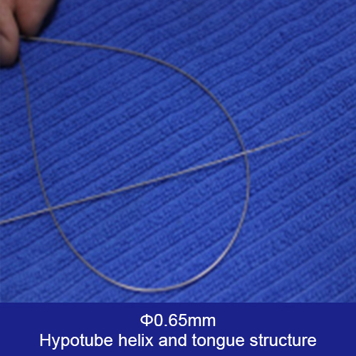 0.65mm Hypotube helix and tongue structure