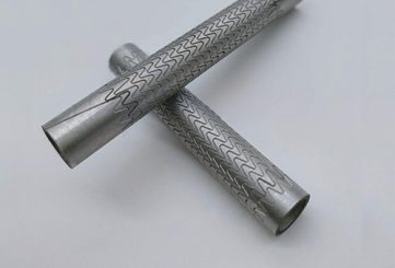 9.5mm Blind engraving of stainless steel tube