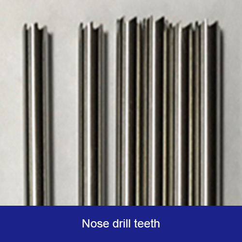 Nose drill teeth